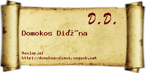 Domokos Diána névjegykártya